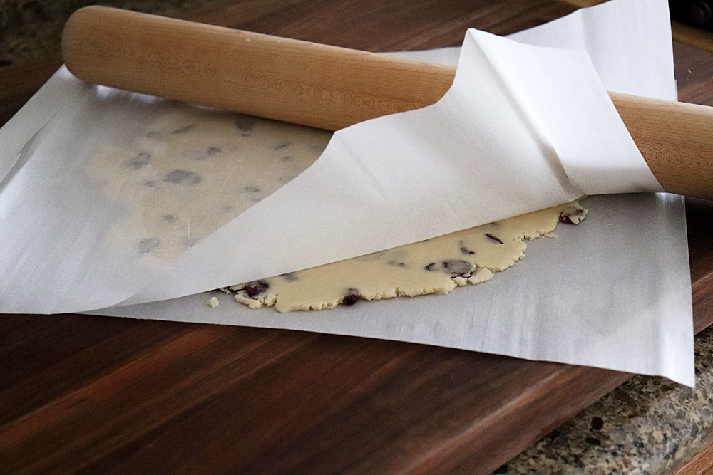 Rolled between parchment