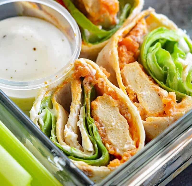 Vegan Buffalo Crispy Tender Roll Ups
