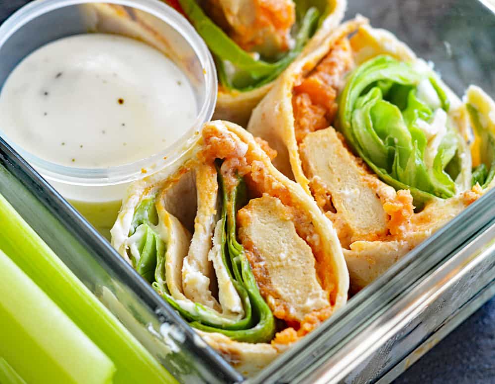 Vegan Buffalo Crispy Tender Roll Ups