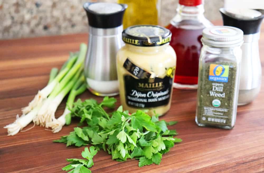 Ingredients for Warm Potato Salad with Dijon Vinaigrette