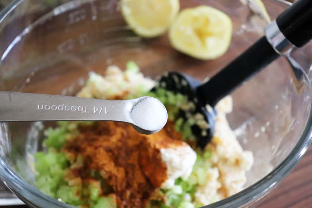 Adding salt to mixture