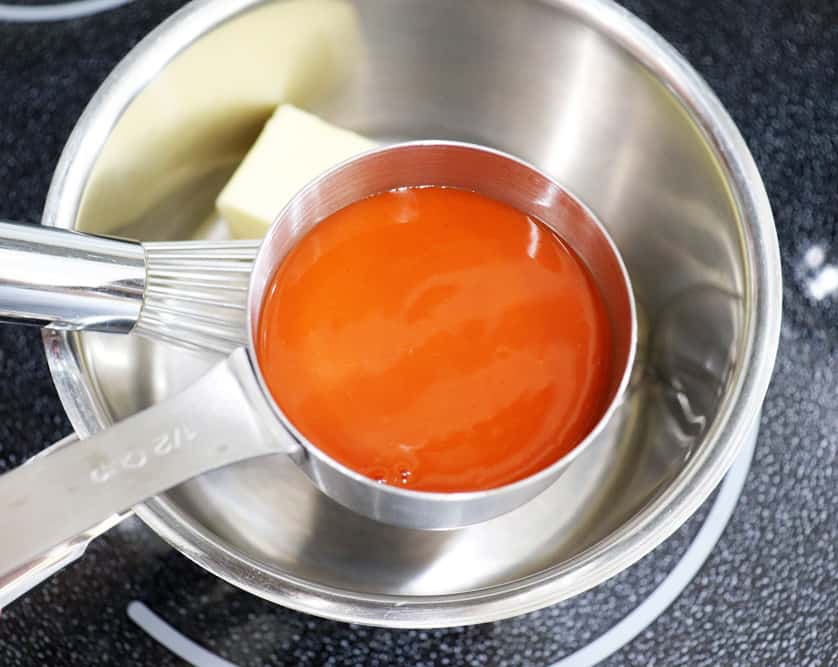 Hot Sauce in a measuring cup