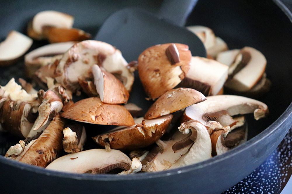 Saute the mushrooms