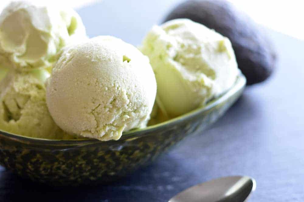 Overhead shot of Vegan Avocado Ice Cream Recipe