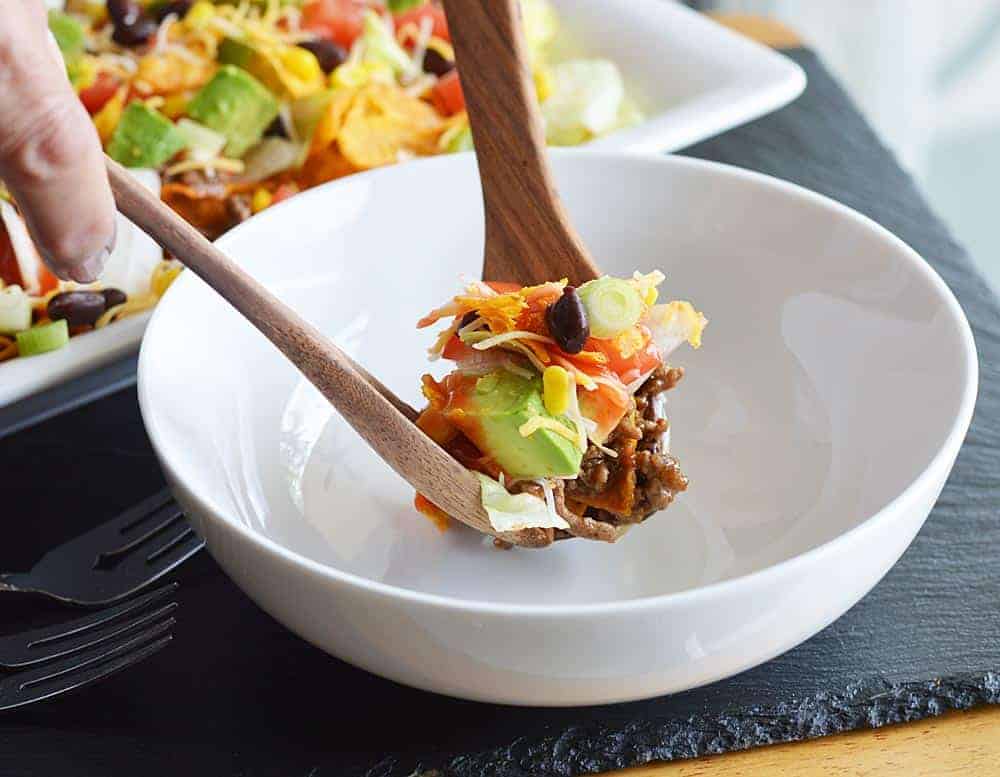 Vegan Dorito Taco Salad Recipe with Catalina Dressing