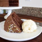 Slice of Vegan Chocolate Mayonnaise Cake