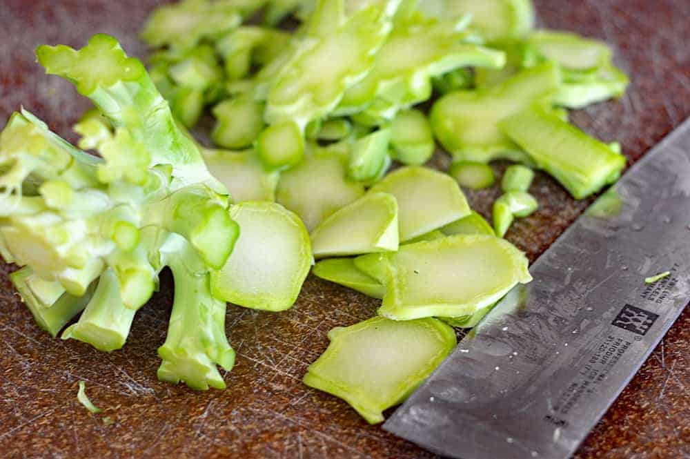 Stir Fried Broccoli Stems