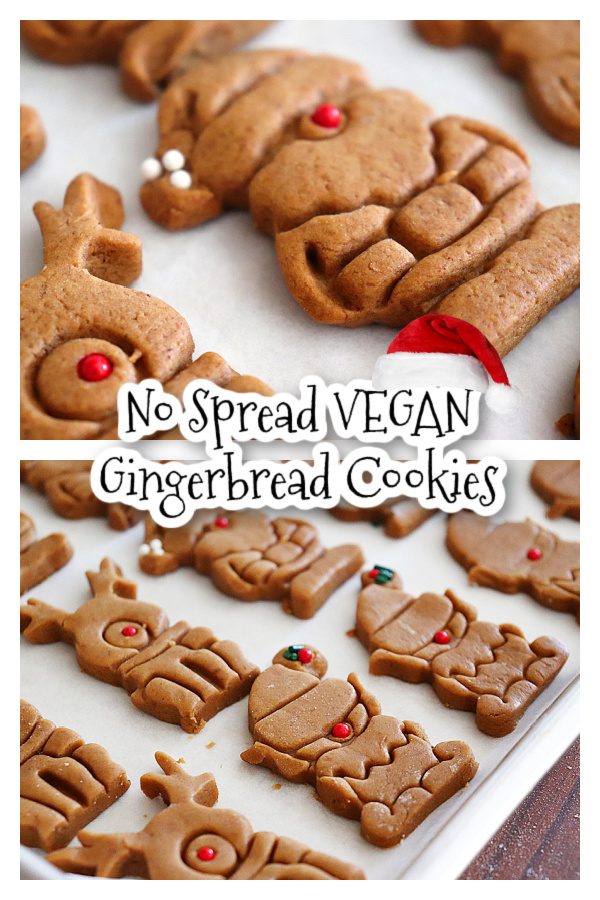 Pin for Vegan Gingerbread Cookies that won't spread