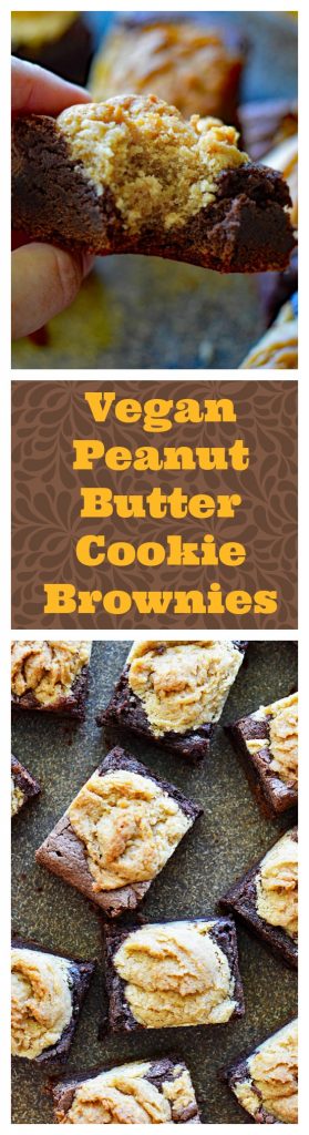 Vegan Peanut Butter Cookie Brownies LONG PIN