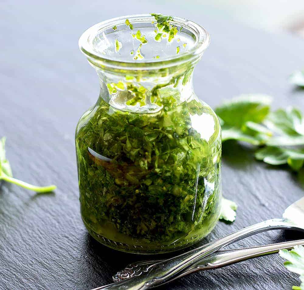 Salad with Basil Vinaigrette