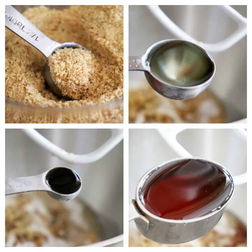 Wet ingredients collage