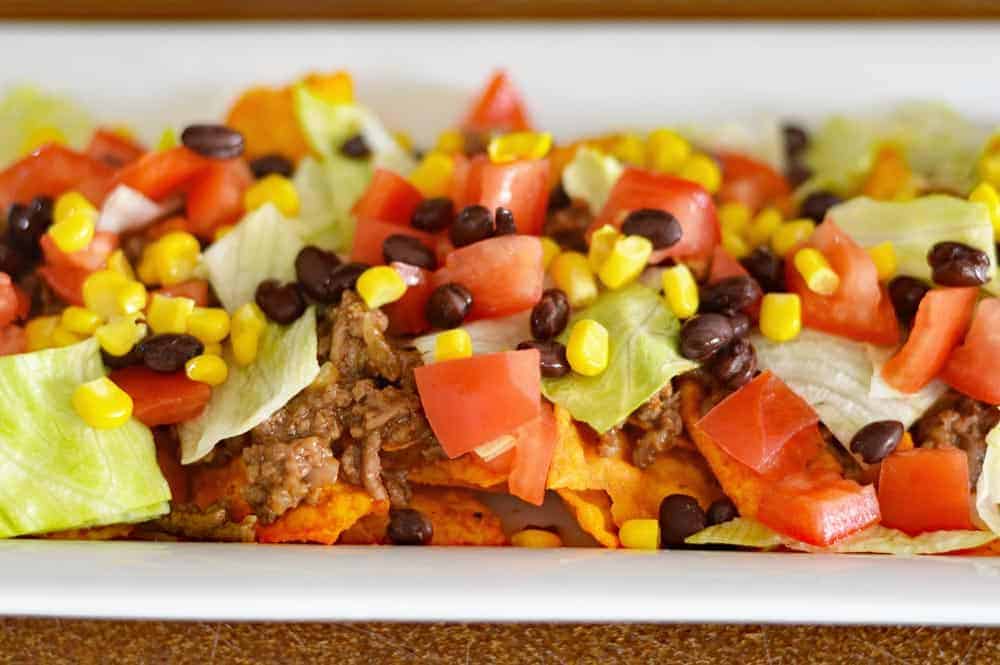 Vegan Dorito Taco Salad Recipe with Catalina Dressing