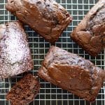 Vegan Chocolate Zucchini Bread Overhead