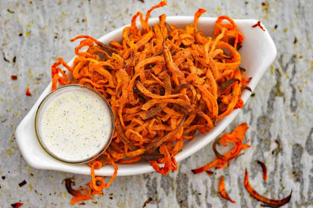 Spiralized Sweet Potato Fries