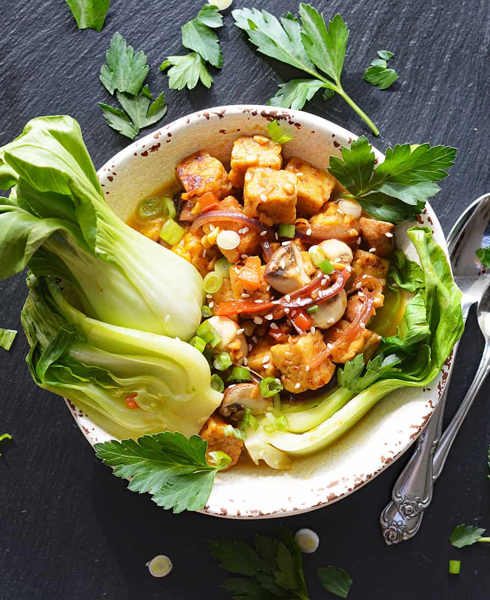 Vegan Tempeh Umami Bowl